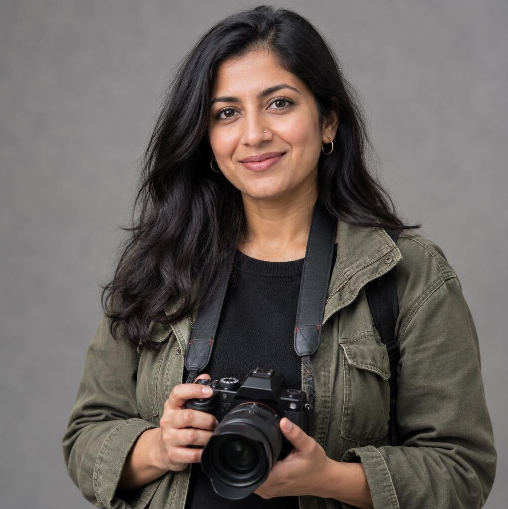 Portrait of a South Asian Canadian woman street photographer